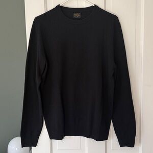 J. Crew Men's Cashmere Black Crewneck Sweater